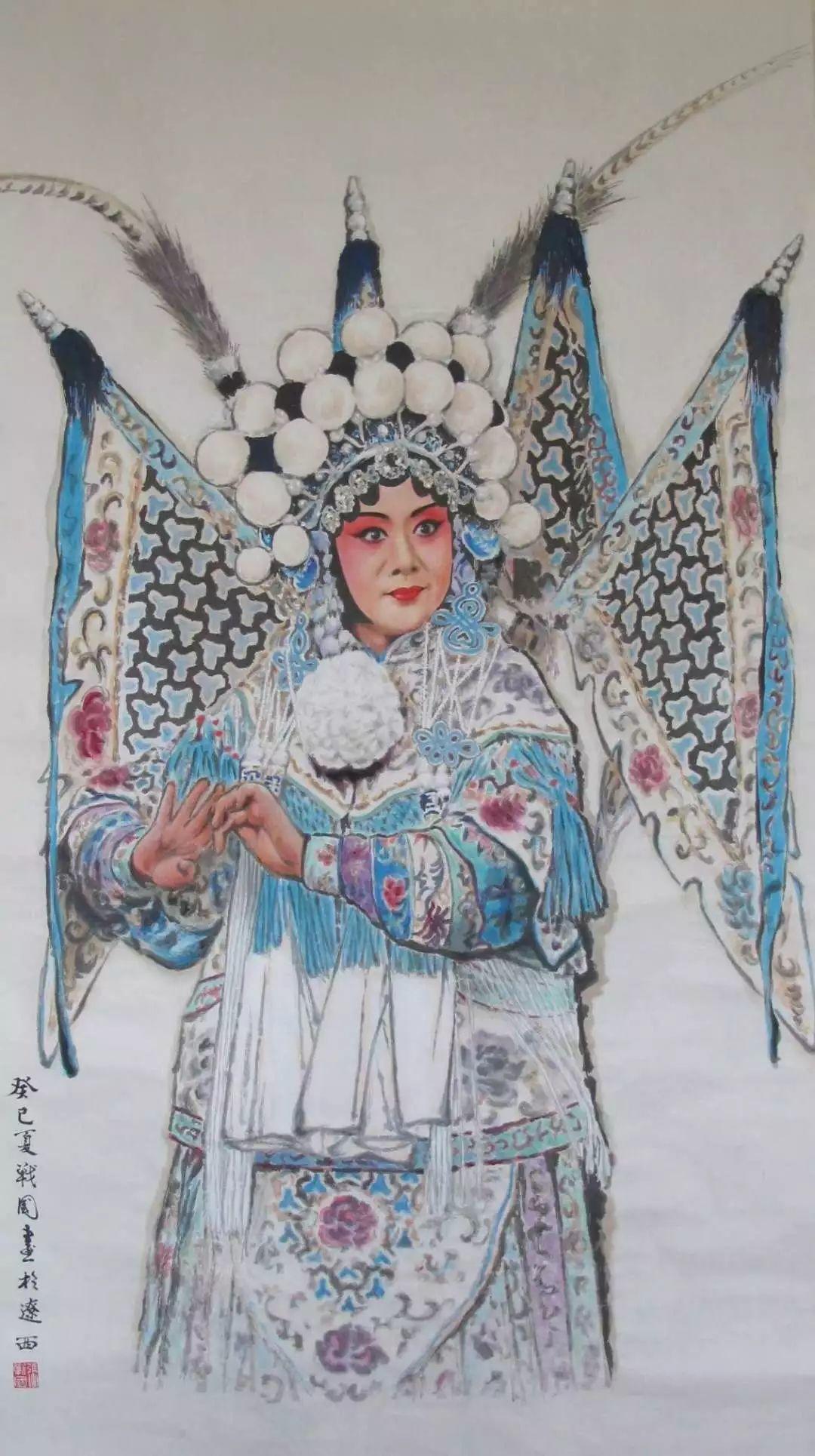 本馆推荐画家张战国通过国画艺术形式表现京剧人物形象的体会