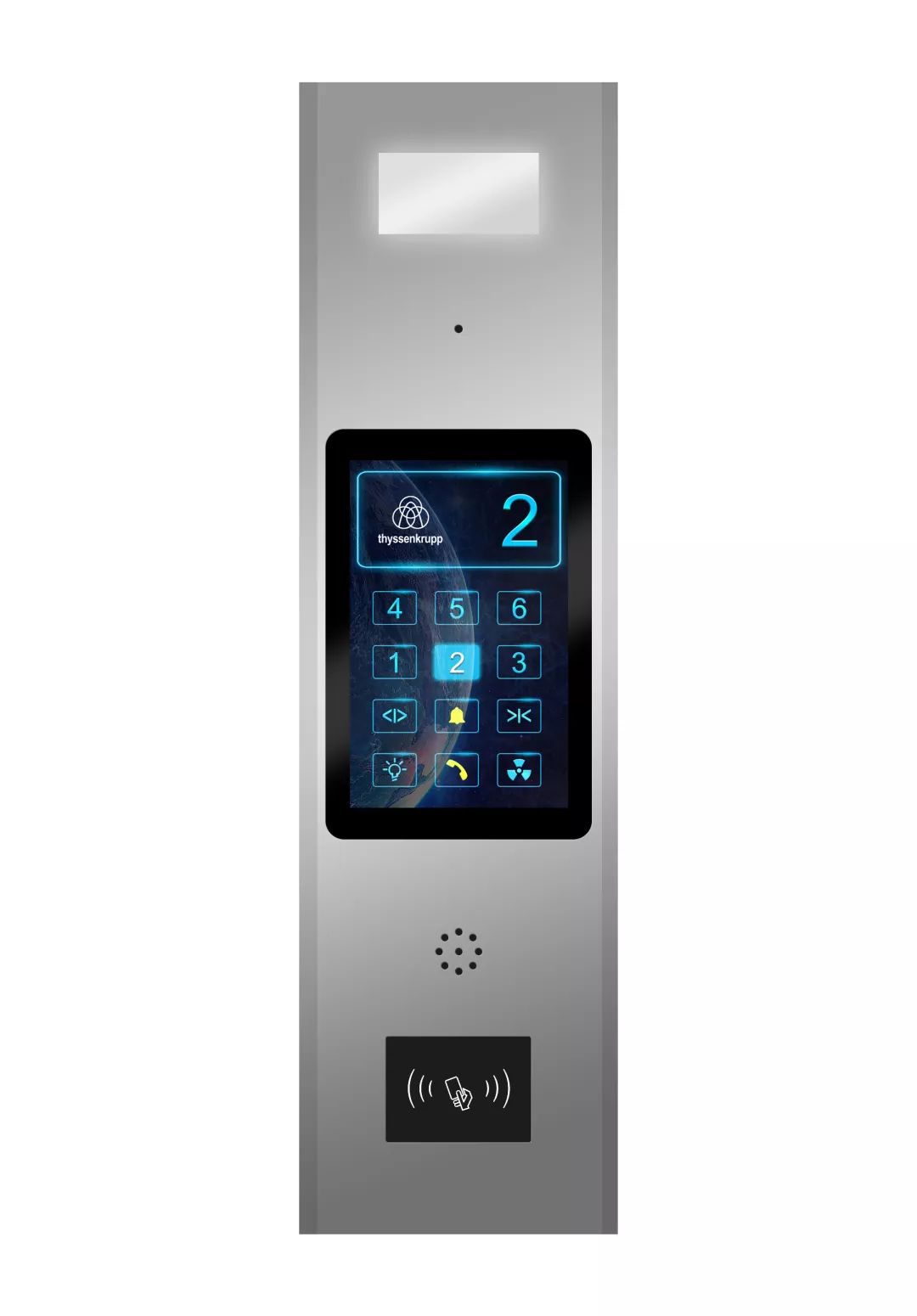 控制面板(lop)只需轻轻一点,一切就位,蒂森克虏伯家用电梯智慧物联网