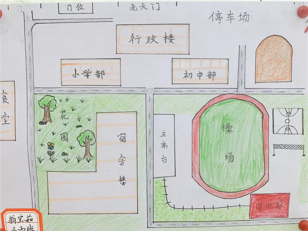 学校大门怎么画平面图图片