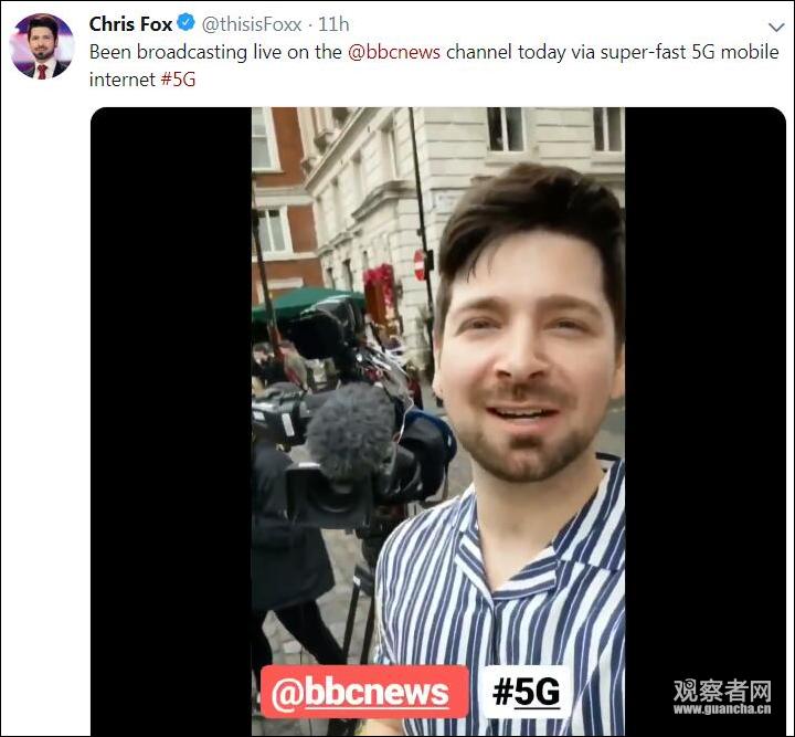 华为助力英国首个5G新闻直播 流量太大BBC措手不及