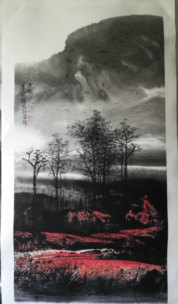 墨分五色入佳境,书画艺术品投资顾问梁伟拜访著名画家华敬福先生