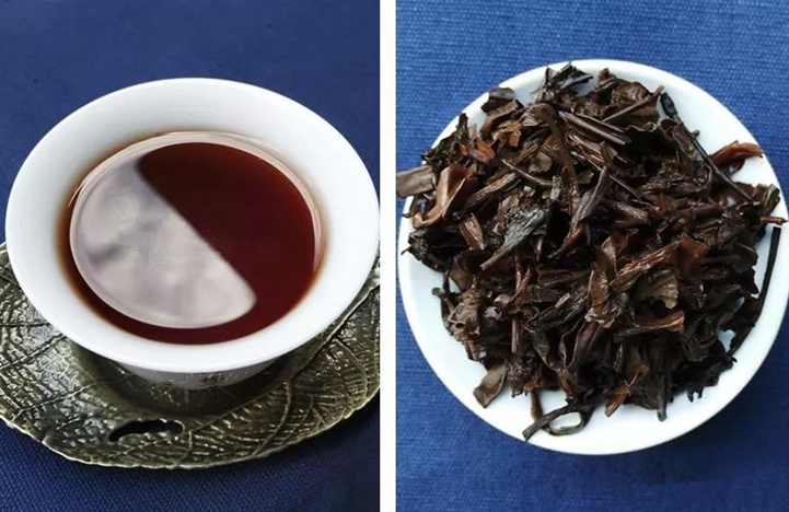 如果是20年以上的传统工艺六堡茶,汤色从橙红变成深红,茶汤变得稠厚