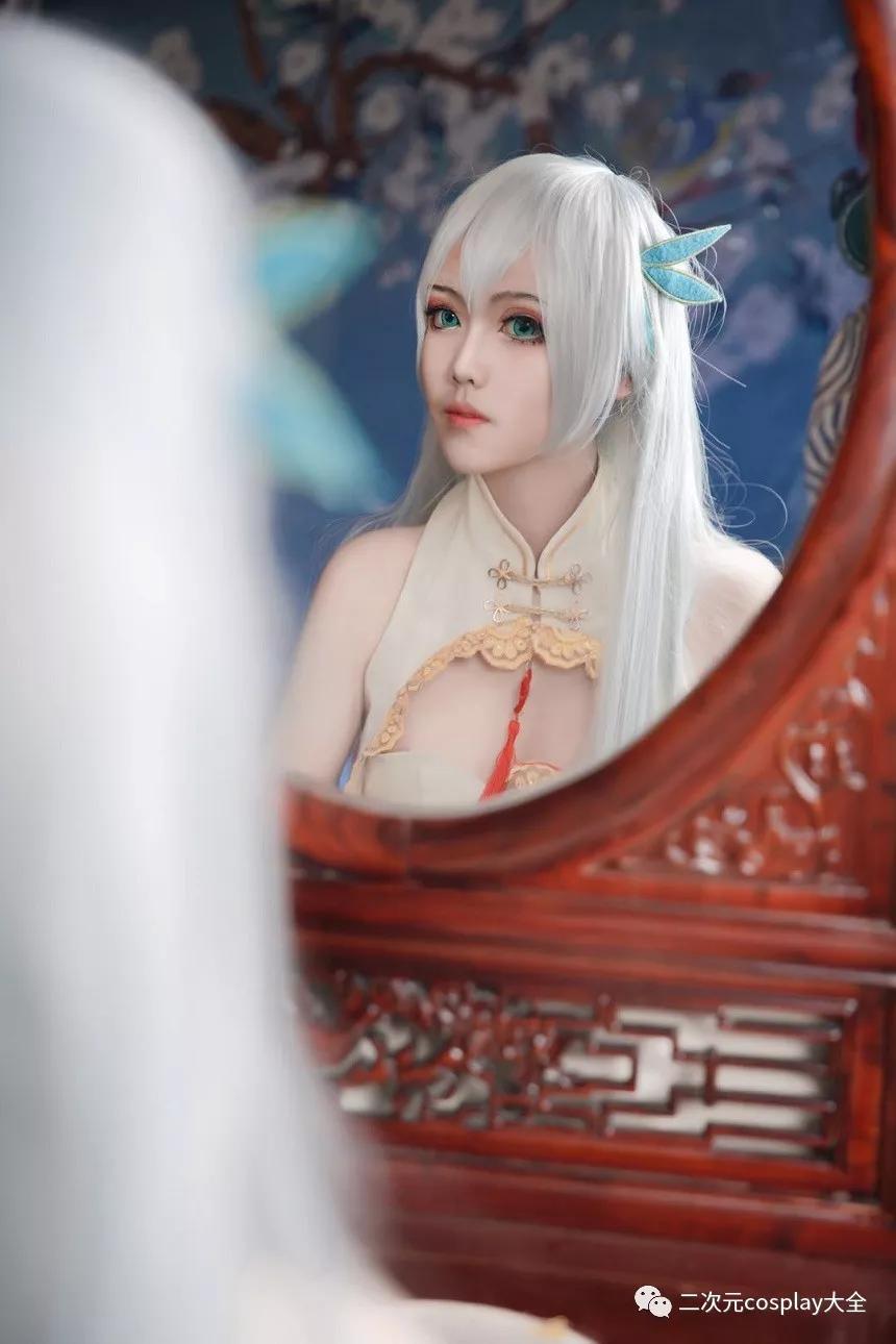 青鸾言和cos优雅俊美旗袍小可爱气质帅气又温柔