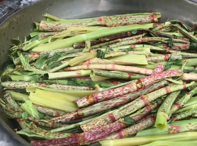 农村大妈摘一大把喇叭筒加辣椒白糖做成酸菜配稀饭最好了
