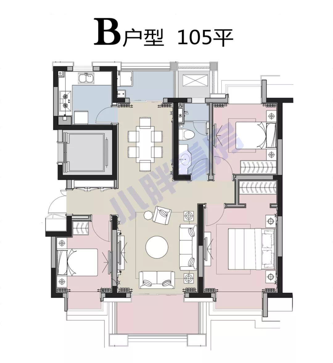 普陀長風瑞仕璟庭建築面積約82196平全套戶型圖