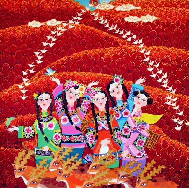 名家推介桦甸农民画画家康梅花