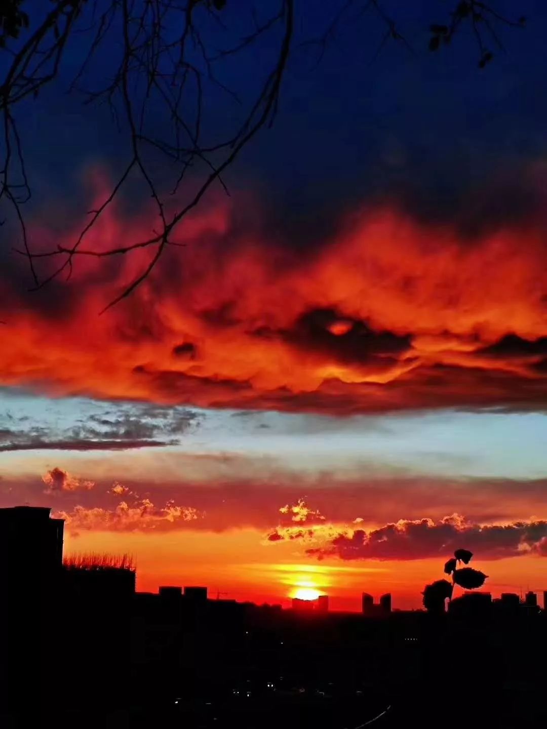 昨晚悟空來烏魯木齊了大片火燒雲震撼來襲燒爆朋友圈