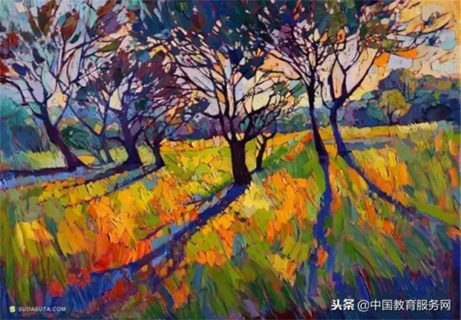 风景类印象绘画艺术家erinhanson作品神奇的色彩搭配
