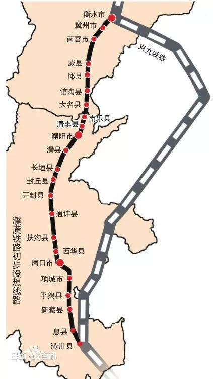 快看这条铁路是怎样经过周口成功避开郸城直通香港