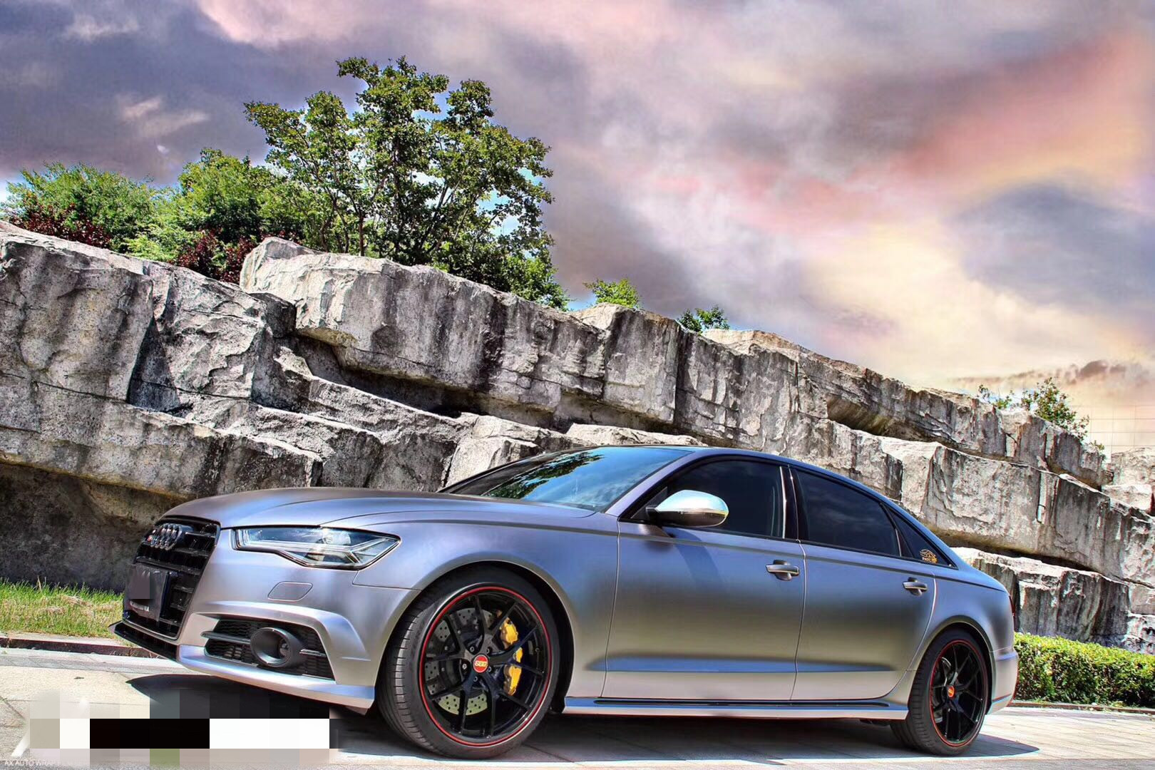 拿下女友的终极手段奥迪a6l改色电光钛灰