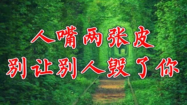 人嘴两张皮,别让别人毁了你(说的真好)