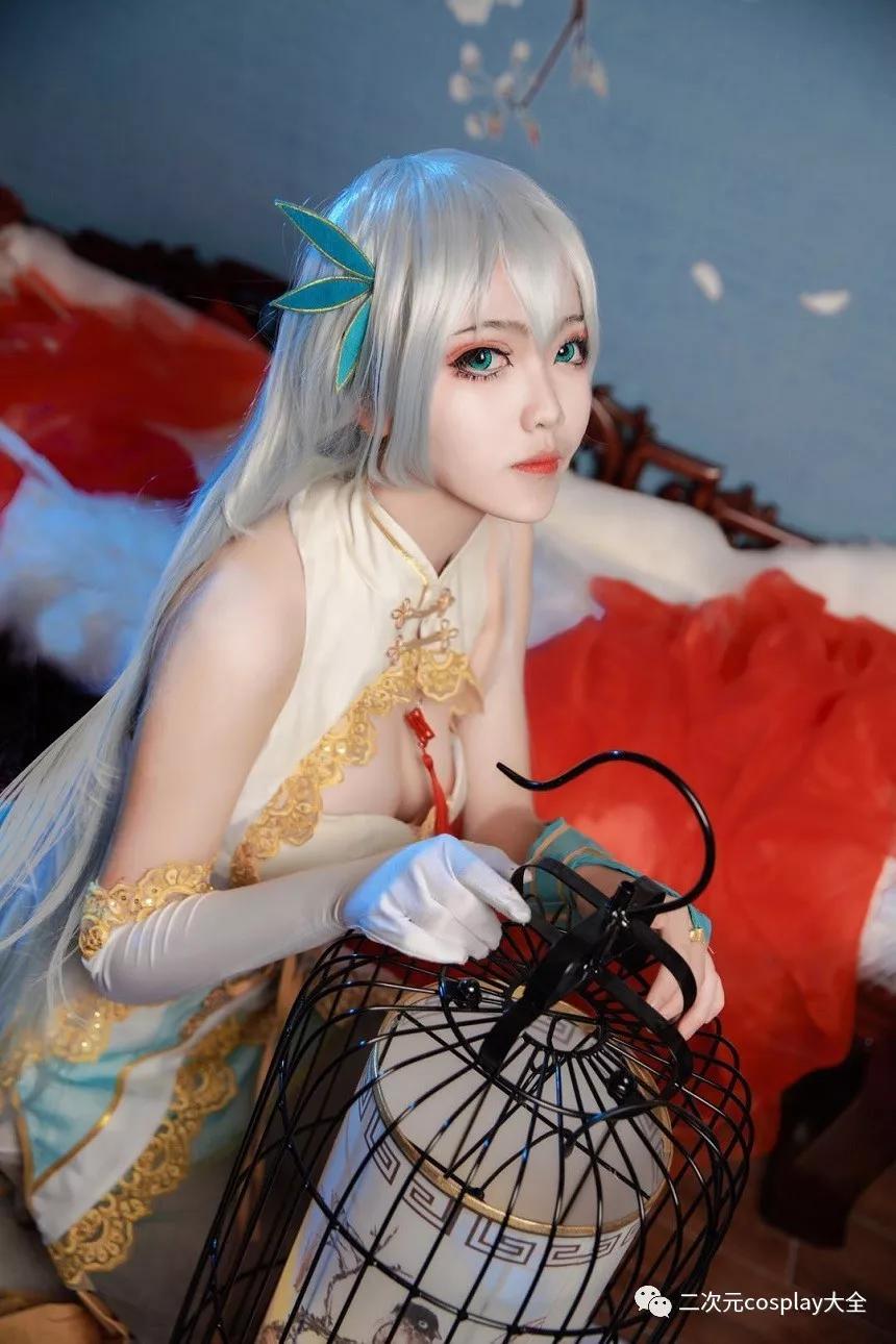 青鸾言和cos优雅俊美旗袍小可爱气质帅气又温柔