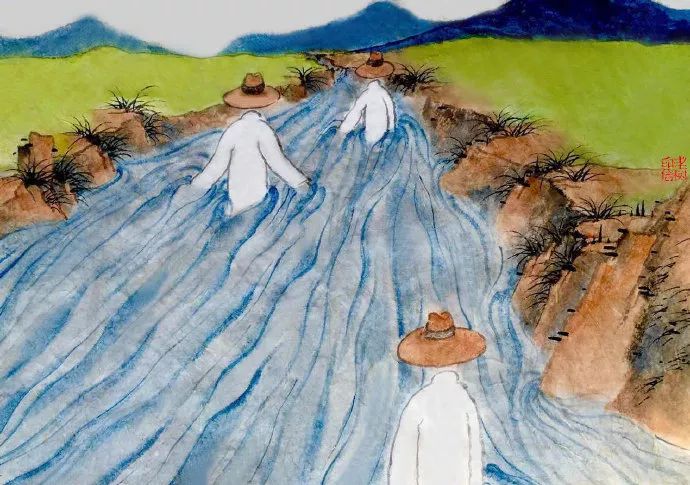 我们一直往前走,却不知何处是尽头我们穿过田野,我们淌过河流进退与谁