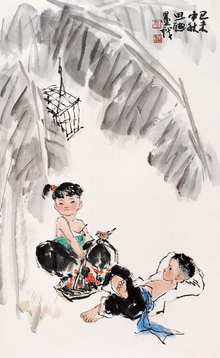 国画里的儿童太可爱了六一祝老玩童们节日快乐