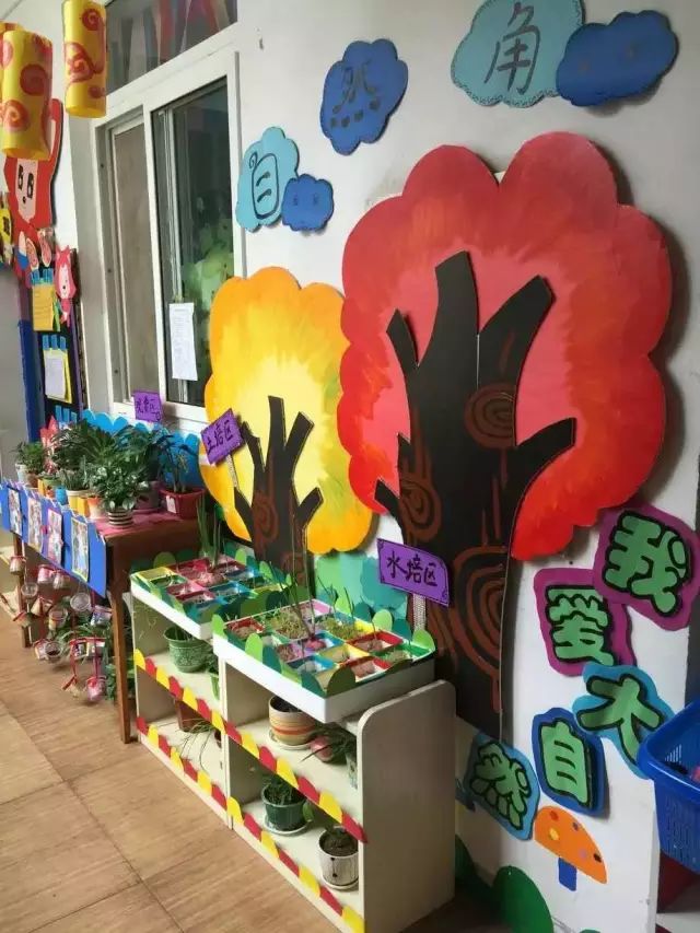 环创布置墙面装饰门牌区角科学区等等哇这还是我们的幼儿园吗