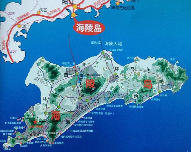 海陵岛地理位置图片