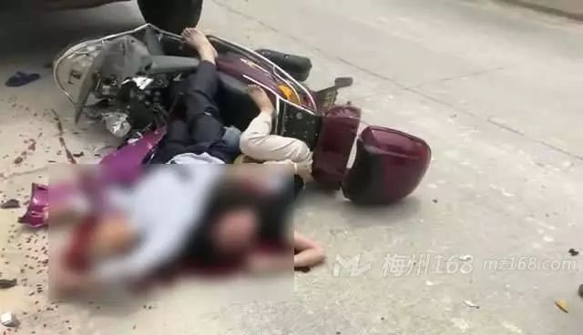 五華髮生嚴重車禍,3人倒地,其中1名小孩