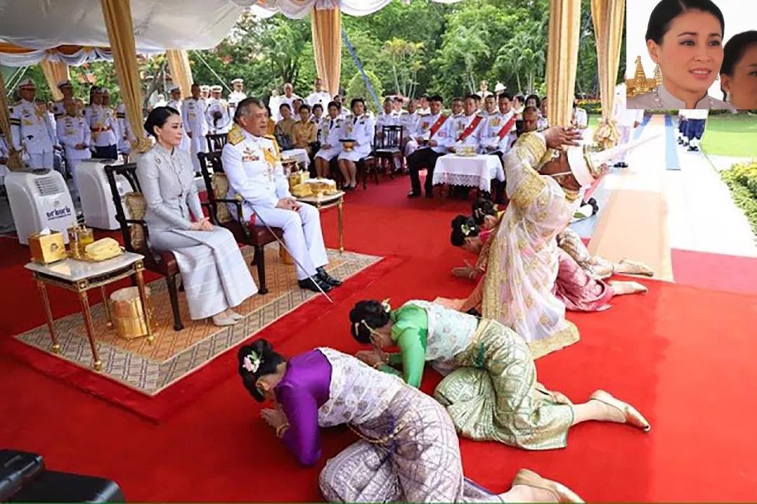 泰国王妃跪拜图片