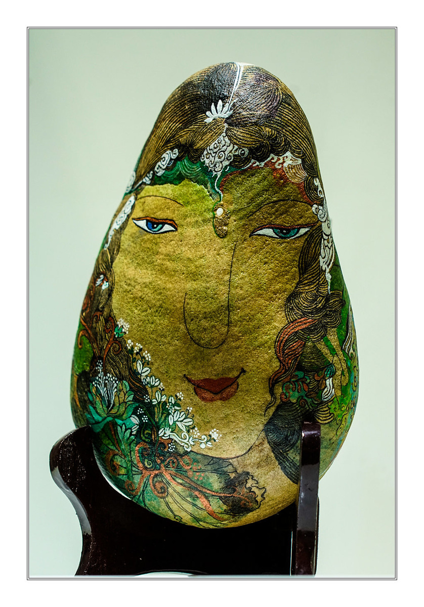 图虫静物摄影:黄河石彩绘