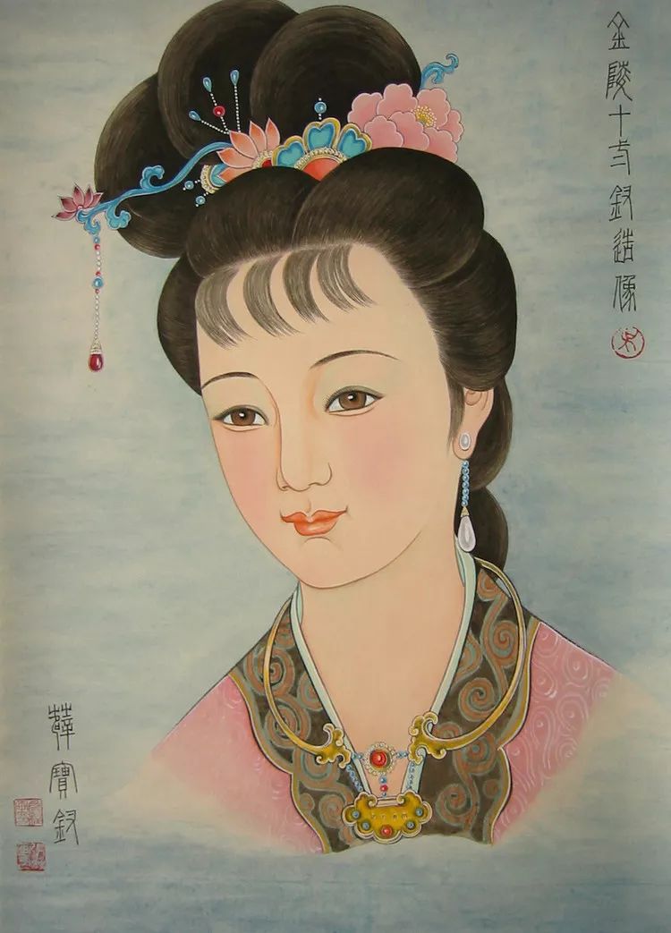 吴良柱工笔仕女绘画艺术作品一