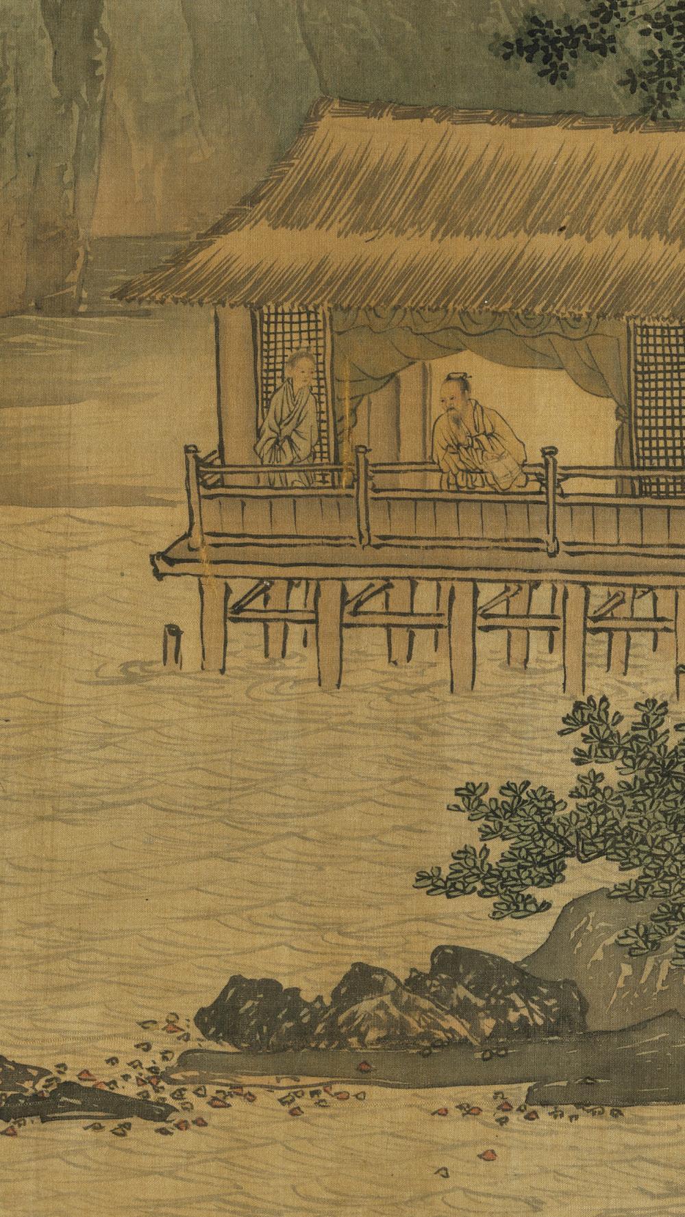 风流才子唐伯虎溪山渔隐图欣赏