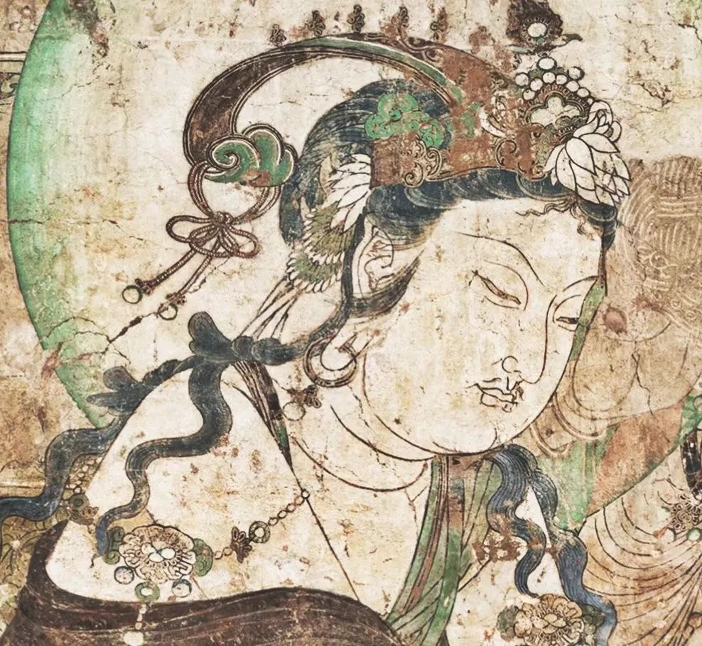 高清碑帖五代菩萨焚香图壁画美到窒息