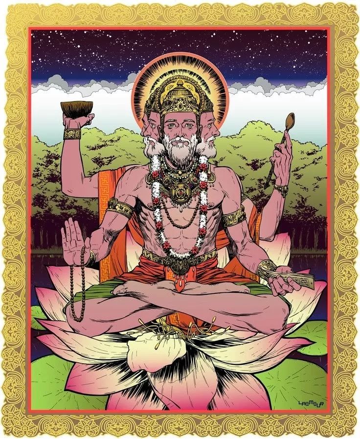 印度神话梵天图片