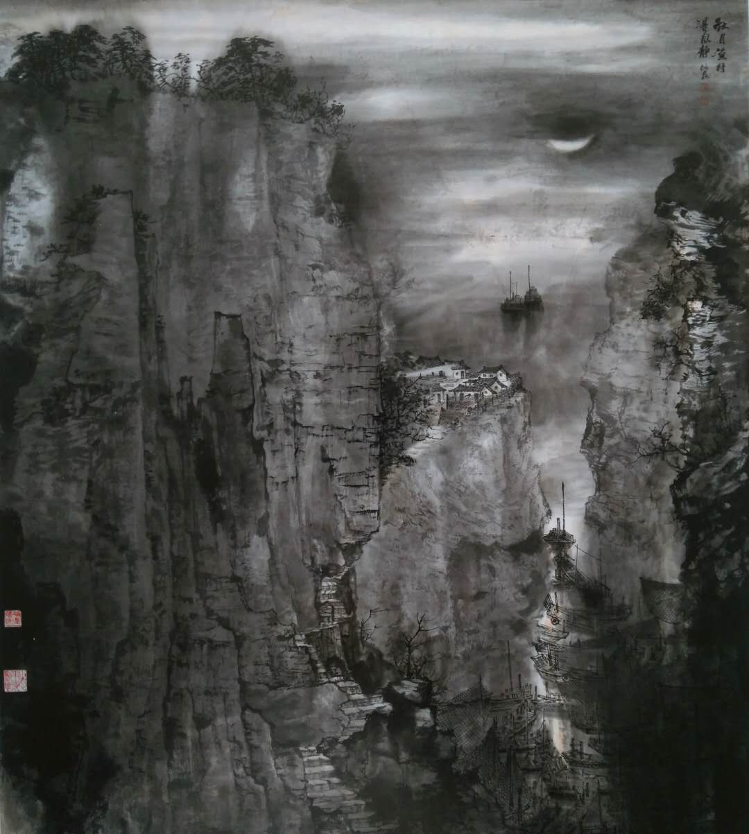 水墨浸润的山水画创作者周培安