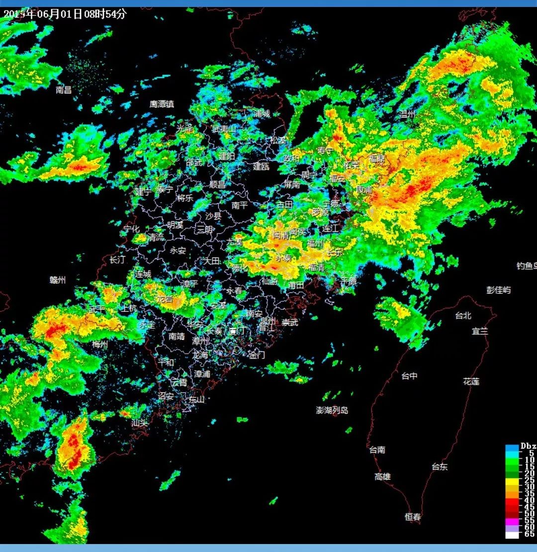 降雨实时雷达降水图图片