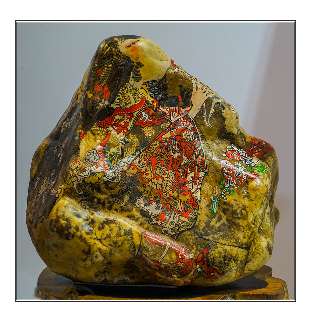 图虫静物摄影:黄河石彩绘