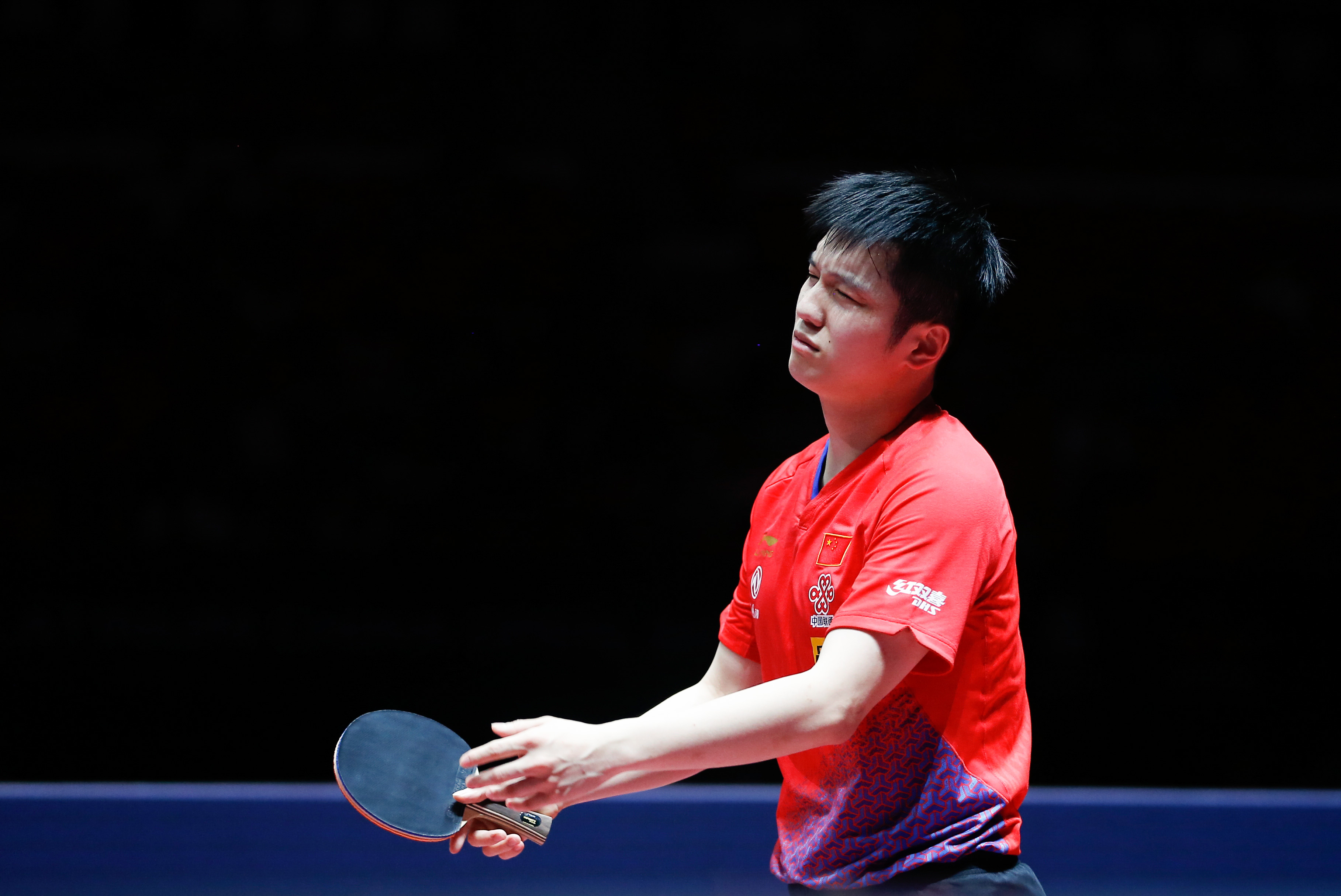 当日,在深圳进行的国际乒联世界巡回赛2019中国乒乓球公开赛男子单打