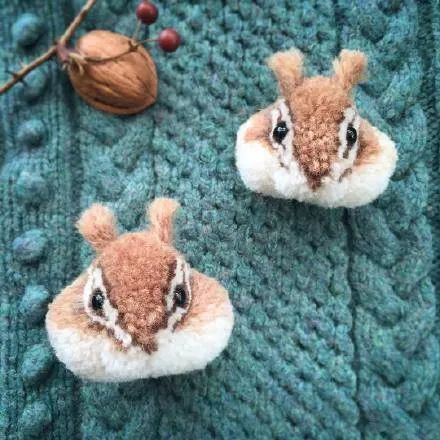 日本手作大师用一堆毛线做狗子逼真的要跳出屏幕