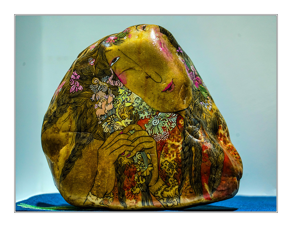 图虫静物摄影:黄河石彩绘