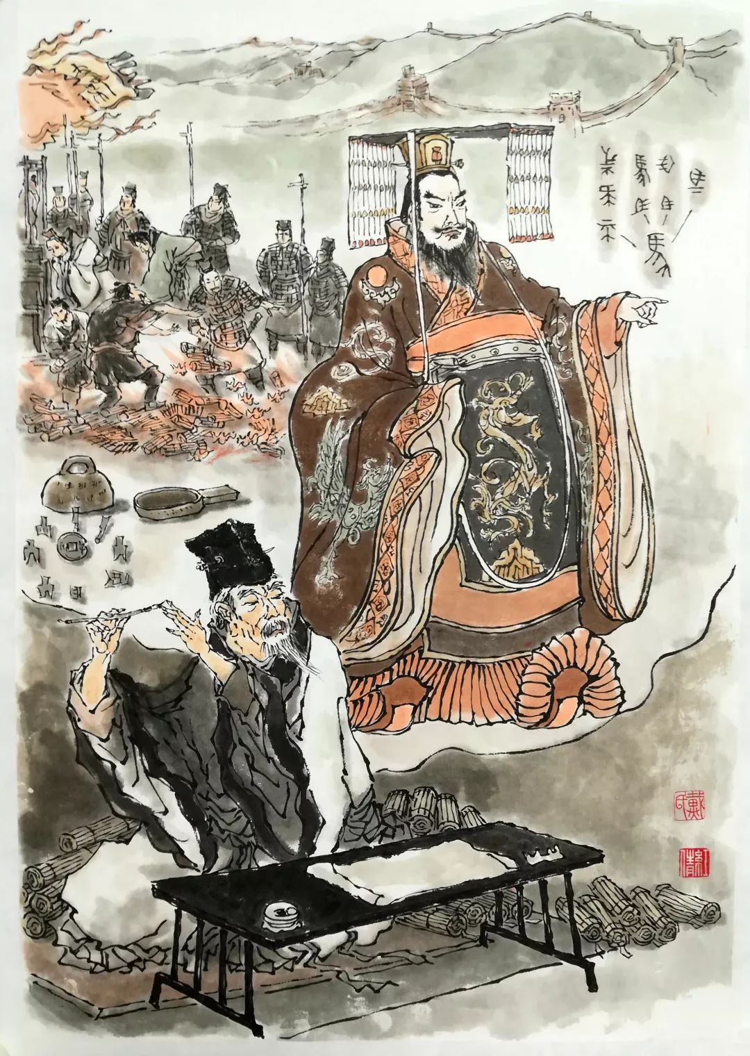 戴红倩为孙皓晖大秦帝国作插图欣赏二