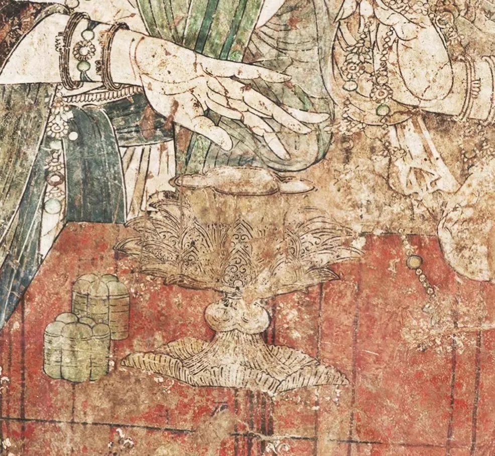 高清碑帖五代菩萨焚香图壁画美到窒息