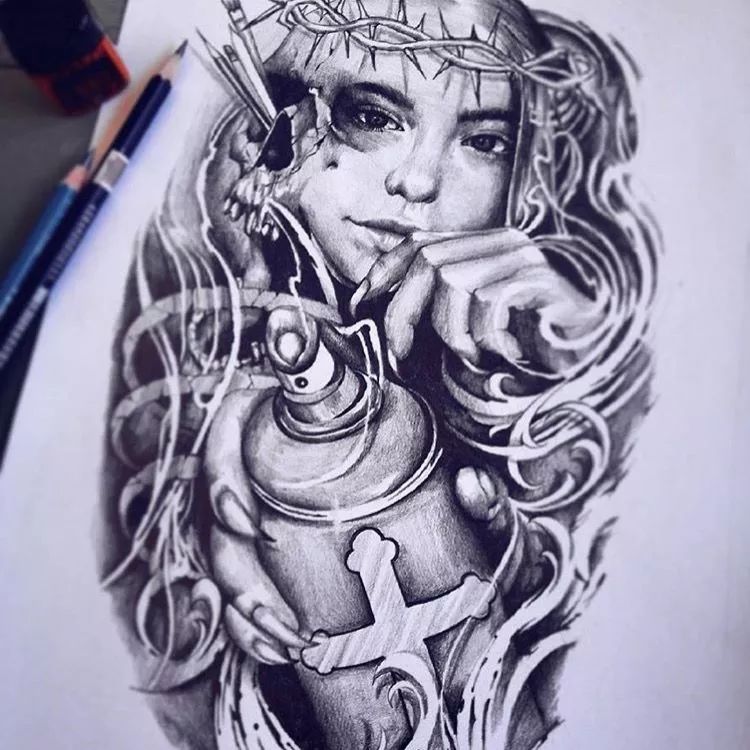 奇卡诺匪帮说唱 纹身