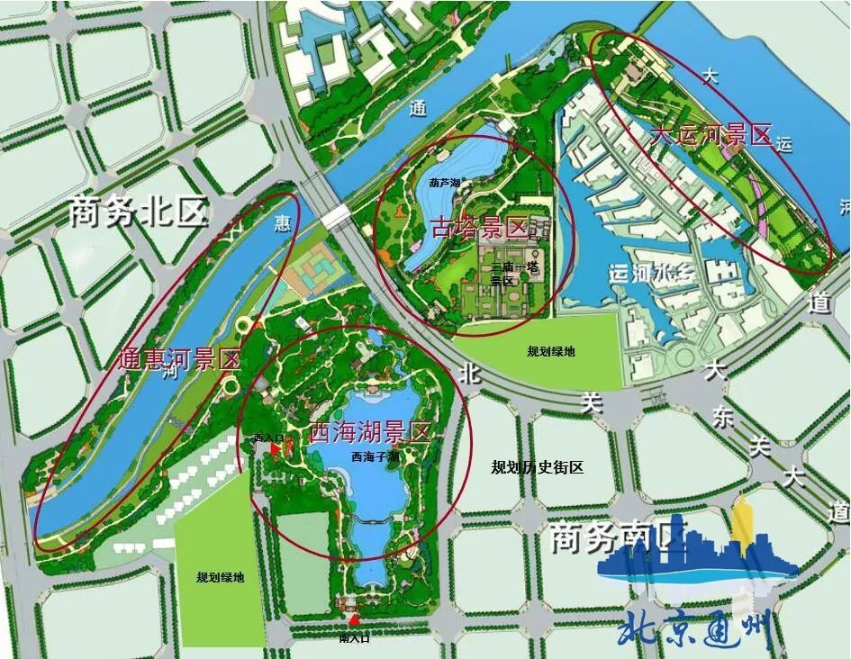 西海子公园路线图图片