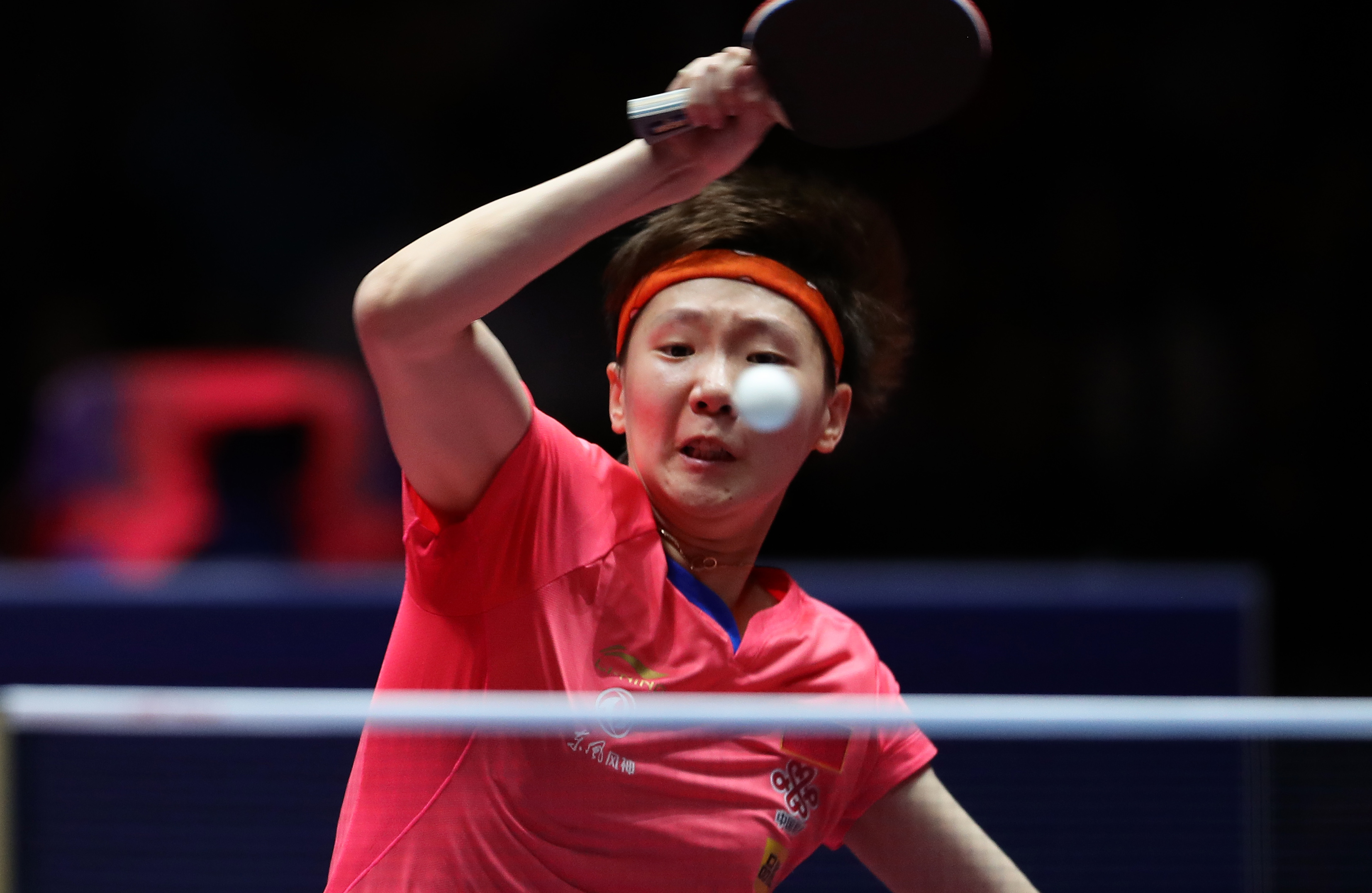 在深圳进行的国际乒联世界巡回赛2019中国乒乓球公开赛女子单打决赛中