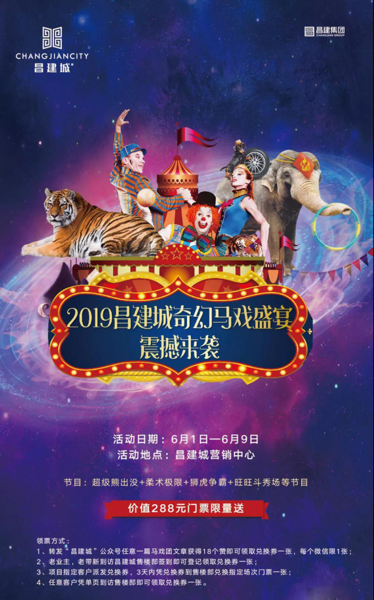 周末游玩好去处昌建城奇幻马戏盛宴正式开演精彩不停歇