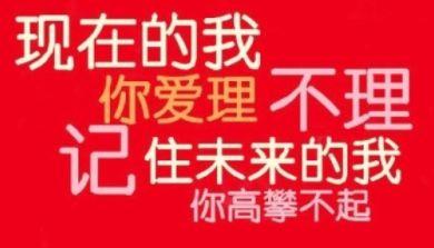 20现在的我你爱理不理下周的我你高攀不起