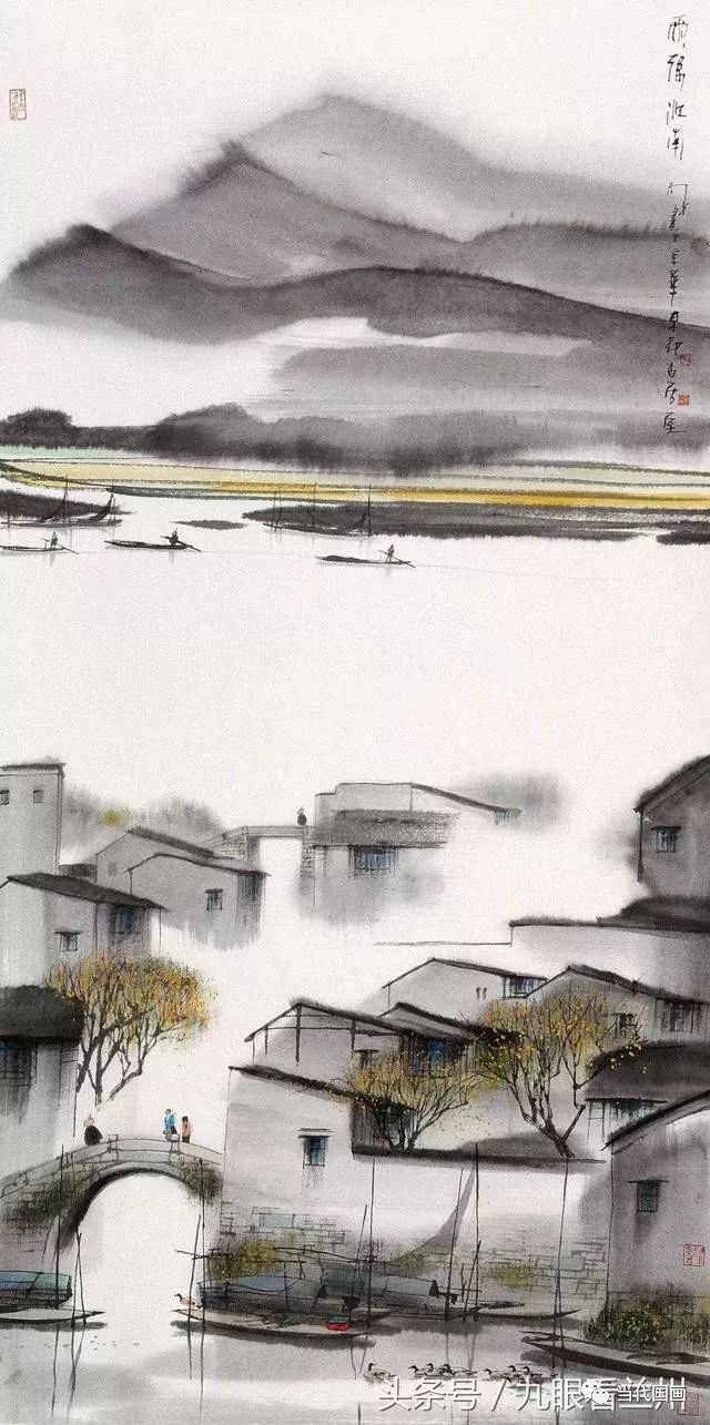 杨明义水墨水乡中国画留住了是乡愁