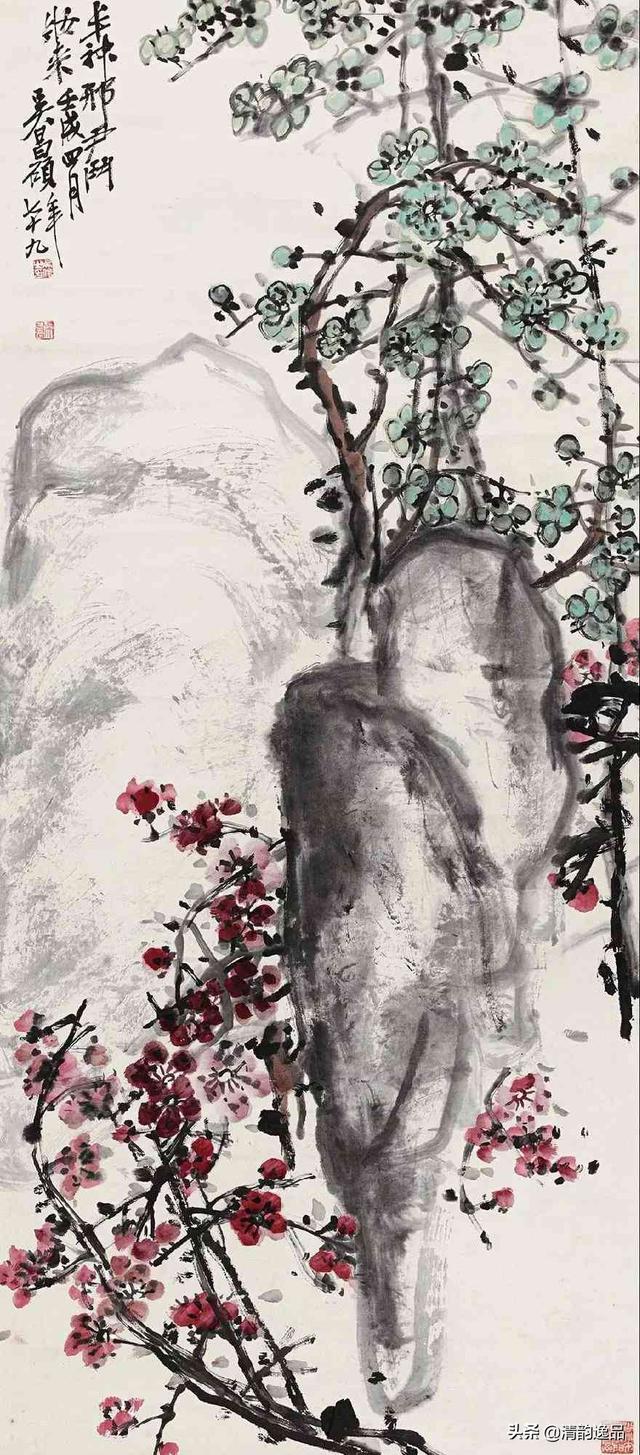 苦铁道人梅知己,吴昌硕画梅_梅花