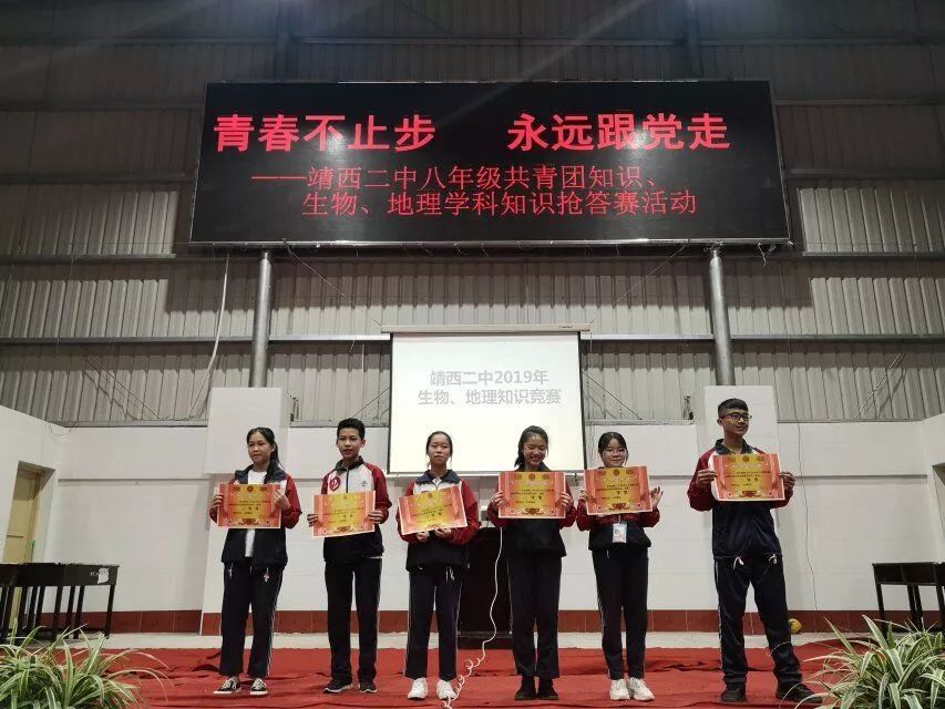 青春不止步 永远跟党走 | |靖西二中八年级共青团知识,生物,地理学科