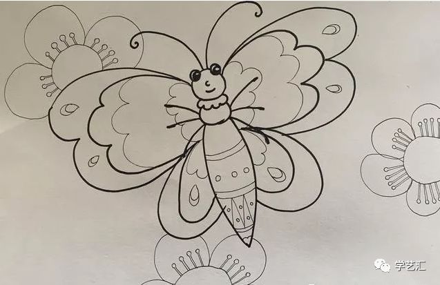 少儿画蝴蝶的画法步骤图片