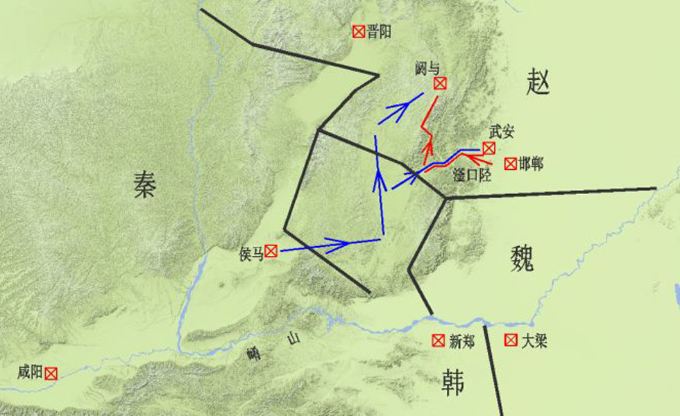 事实上,邯郸保卫战中,秦军走的就是滏口陉这条路.