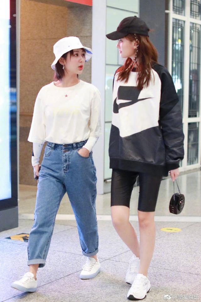 女星近期机场生图,杨紫的发量有点堪忧,ab这腰感觉比A4还细吧?_乔欣