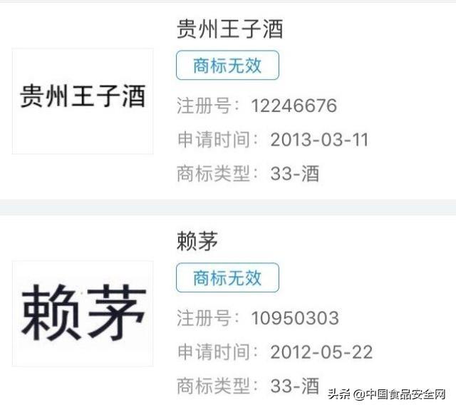 旗下贵州王子酒酒精度被爆不合格,疑蹭茅台王子酒商标