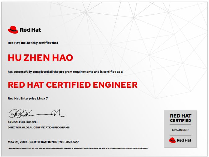 优秀!恭喜我们鸥鹏的童鞋再次收获红帽rhce工程师认证