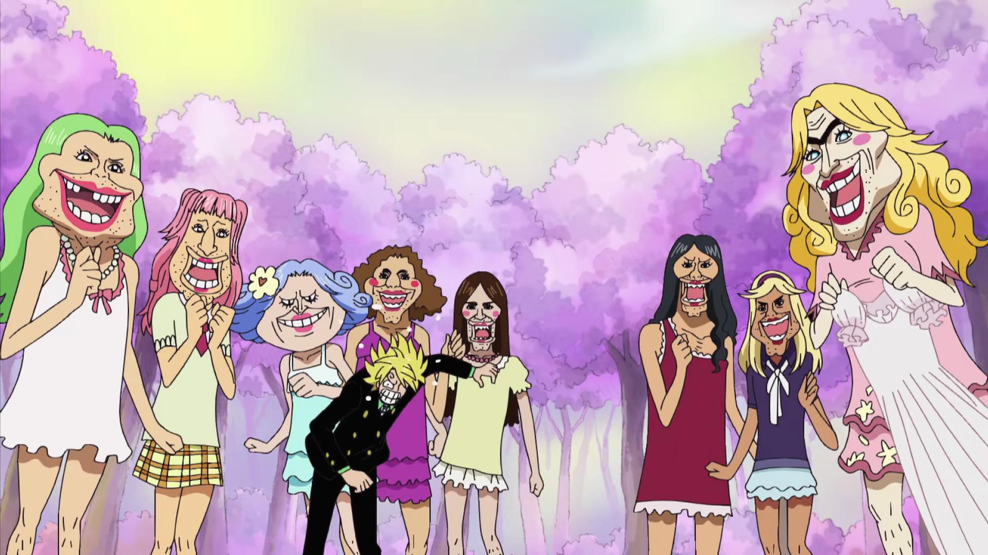 他落到了人妖岛,当时他脑补岛上的美女是这样的.