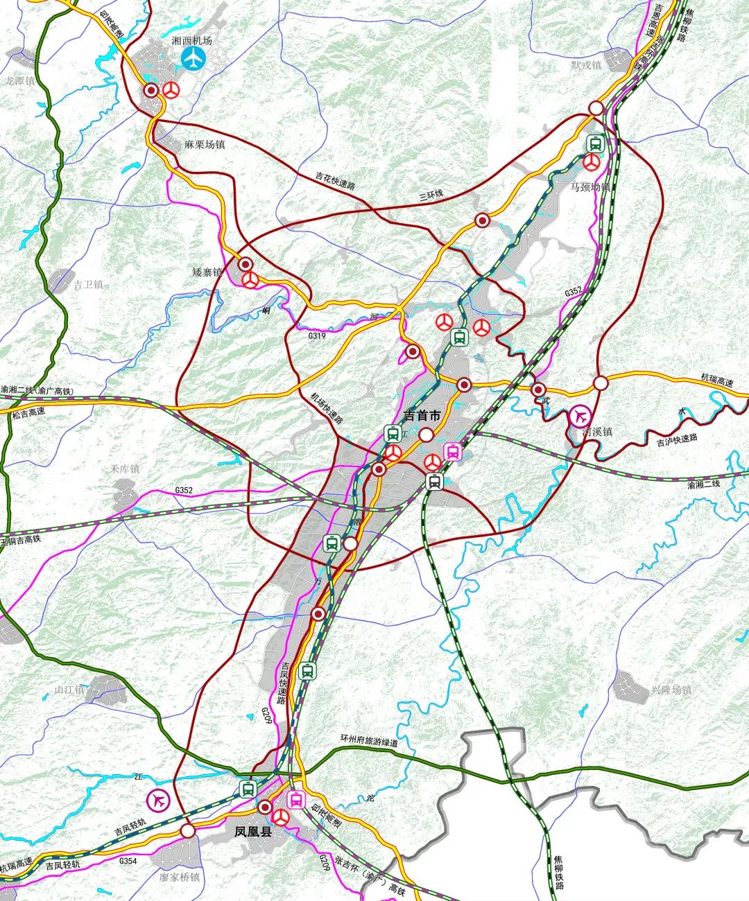 吉首市全景地图图片